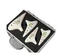 ocarina professionale Ocarina professionale con scatola in alluminio strumento 12 fori alti alti AC SF SG SC set ocarina in ceramica 4 pezzi(Color:2)