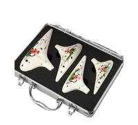 ocarina professionale Ocarina professionale con scatola in alluminio strumento 12 fori alti alti AC SF SG SC set ocarina in ceramica 4 pezzi(Color:3/4)