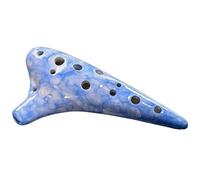 ocarina professionale Ocarina soprano a colori a 12 fori in Do per principianti che insegnano strumenti musicali in ceramica di qualità del suono(Color:B)
