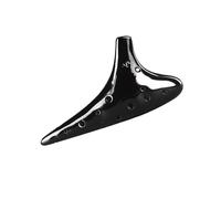 ocarina professionale Ocarina Soprano SC Ocarina a 12 fori in ceramica nera + set completo(3/4)