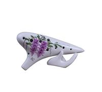 ocarina professionale Principiante di produzione in ceramica di loto dipinta a mano AC di Ocarina a 12 fori contralto C(5)