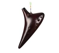ocarina professionale Produzione di argilla porcellanata Ocarina a 12 fori accordata con A-G con timbro accurato per l'insegnamento dei principianti(2)
