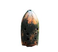 ocarina professionale Professionale di fascia alta a 10 fori in ceramica nera a doppia camera che suona Tao Xun F chiave G chiave ocarina antico strumento a fiato(Color:10)