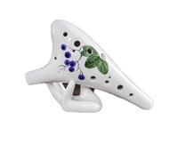 Ocarina Professionale Serie Dipinta A Mano Ocarina A 12 Fori Chiave C Centrale Chiave AC A 12 Fori Ocarina Insegnamento Per Principianti Ocarina(Style 4)