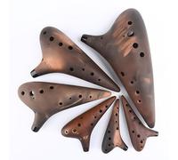 ocarina professionale Set di sette pezzi per ocarina di sabbia viola a 12 fori contralto AC Professional Performance BC AF(Color:Seven-piece set)