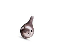 ocarina professionale Strumento a fiato ceramica nera 12 fori ocarina affumicata contralto C chiave ocarina 12 fori qualità del suono ocarina(Color:3/4)