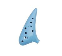 ocarina professionale Strumento a fiato in plastica Ocarina a 12 fori in 4 colori con borsa per il trasporto accessorio per cordino adatto per la musica(Color:Blue)