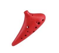 ocarina professionale Strumento a fiato in plastica Ocarina a 12 fori in 4 colori con borsa per il trasporto accessorio per cordino adatto per la musica(Color:Yellow)