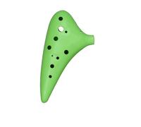 ocarina professionale Strumento a fiato in plastica Ocarina a 12 fori in 4 colori con borsa per il trasporto accessorio per cordino adatto per la musica(Color:Green)