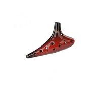 ocarina professionale Strumento dipinto a mano affumicato per ocarina professionale a 12 fori sfumati rossi alti SC