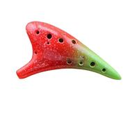 ocarina professionale Strumento in stile cielo stellato Ocarina Alto C in ceramica multicolore a 12 fori con custodia protettiva per spartiti(Color:5)