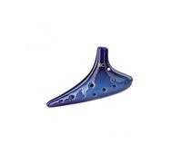 ocarina professionale Strumento musicale affumicato dipinto a mano a 12 fori sfumato blu alto SC + ocarina