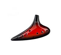 ocarina professionale Strumento musicale affumicato dipinto a mano a 12 fori sfumato rosso contralto AC + ocarina