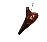 ocarina professionale Strumento musicale Ocarina a dodici fori giallo ambrato Alto C AC