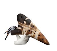 ocarina professionale Strumento Ocarina 12 fori ac alto chiave C flauto per principianti 12 fori AC modello in paglia di ceramica affumicata