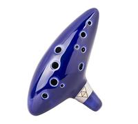 ocarina professionale Strumento Ocarina in ceramica Alto C a 12 toni con corde per il canto borsa per corde blu
