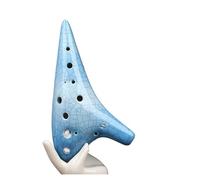 ocarina professionale Strumento ocarina incrinata bianca a 12 fori aggiornata chiave C contralto ocarina entry-level ocarina incrinata blu