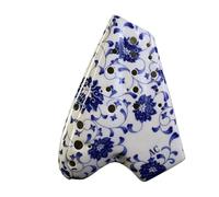 ocarina professionale Strumento per prestazioni professionali ad ampio spettro ocarina fatto a mano blu e bianco a tre tubi