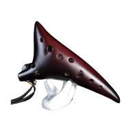 ocarina professionale Strumento per principianti AC a 12 fori ocarina contralto chiave C in materiale ceramico a dodici fori(Color:3/4)