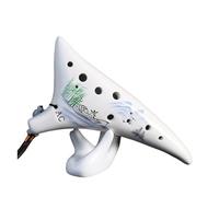 ocarina professionale Strumento per principianti AC a 12 fori ocarina contralto chiave C in materiale ceramico a dodici fori(Color:4)