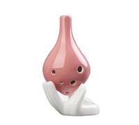 ocarina professionale Suono Ac per principianti fatto a mano in ceramica per studenti con gradiente di colore creativo a 6 fori a bocca lunga(Color:4)