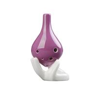 ocarina professionale Suono Ac per principianti fatto a mano in ceramica per studenti con gradiente di colore creativo a 6 fori a bocca lunga(Color:5)