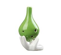 ocarina professionale Suono Ac per principianti fatto a mano in ceramica per studenti con gradiente di colore creativo a 6 fori a bocca lunga(Color:2)