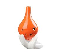 ocarina professionale Suono Ac per principianti fatto a mano in ceramica per studenti con gradiente di colore creativo a 6 fori a bocca lunga(Color:3)