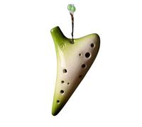 ocarina professionale Tutorial sulla produzione di ceramica in chiave di do alto a 12 fori per ocarina in stile verde sfumato per principianti