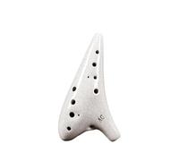 ocarina professionale Tutorial sulla produzione di ceramica per principianti in stile crack bianco ocarina a 12 fori con chiave C contralto