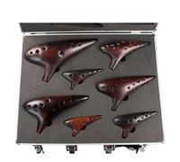 ocarina Set da 7 pezzi con fumigazione retrò Set da sette pezzi con fumigazione in lacca di ocarina a 12 fori