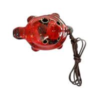 Ocarina Simpatica Piccola Ocarina A Forma Di Tartaruga Design Unico A 6 Fori Artigianato Dipinto Aspetto Fatto A Mano(Red)