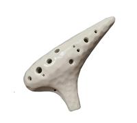 Ocarina Strumenti musicali in ceramica Ocarina dolomitica fatta a mano professionale a 12 fori (Color : White Alto C)