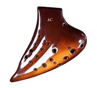 Ocarina Strumenti Musicali Progressivi A Tre Canne Strumento Musicale Professionale In Ceramica Dolomitica Fatto A Mano (Color : Brown AC)