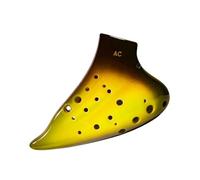 Ocarina Strumenti Musicali Progressivi A Tre Canne Strumento Musicale Professionale In Ceramica Dolomitica Fatto A Mano (Color : Green AC)