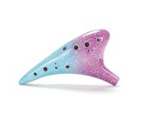 ocarina Strumento in stile cielo stellato Ocarina Alto C in ceramica multicolore a 12 fori con custodia protettiva per spartiti (Color : 3/4)