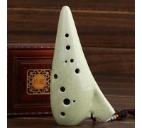 Ocarina Strumento Musicale 12 Fori Ocarina Alto C Chiave AC Ocarina Flauto Ocarina Forma Di Crepa 12 Fori Alto C Ocarina Strumento Musicale Popolare(Green)