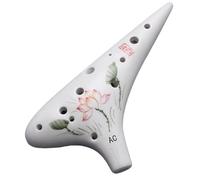 Ocarina Strumento Musicale Entry-level Di Livello Prestazionale Per Principianti Professionale Con Sintonizzazione AC A 12 Fori Ocarinawind(White 1)