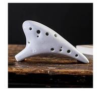 Ocarina Strumento Musicale Musical In Stile Stellato Ocarina Alto C In Ceramica Multicolore A 12 Fori Con Custodia Protettiva Per Spartito Musicale(Spotted blue)