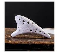 Ocarina Strumento Musicale Musical In Stile Stellato Ocarina Alto C In Ceramica Multicolore A 12 Fori Con Custodia Protettiva Per Spartito Musicale(Spotted red)