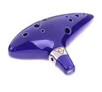 Ocarina Strumento Musicale Ocarina In Ceramica Con 12 Toni Contralto C E Libro Di Canzoni Corda Per Il Collo Borsa Per Il Trasporto Blu