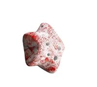 Ocarina Strumento Musicale Souvenir In Ceramica Con Ocarina A Forma Di Stella A Cinque Punte E 6 Fori Adatto Per Gli Amanti Della Musica(Red)