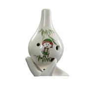 Ocarina Strumento Musicale Souvenir Turistico Ocarina A Bocca Lunga Blu E Bianca Con 6 Fori Cartone Animato Chibi Maruko Goku AC(Fukuwanzi No. 2)