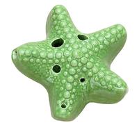 Ocarina, Strumento Ocarina creativo e squisito a forma di stella marina, strumento for flauto contralto in Do a 6 fori for esercitarsi nella scuola(Green)