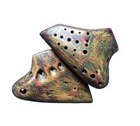 Ocarina Tripla Strumenti In Ceramica Ocarina Tono Alto C Ocarina Per Strumenti Musicali Professionali Accessori (Color : Front open)
