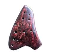 Ocarina Triple Ocarina Pottery Treble SD Tone Strumentazione Musicale Professionale Ocarinawind(Red)