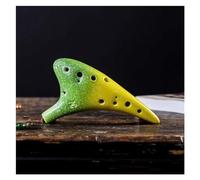 Ocarine Alto C in ceramica a 12 fori con cordino Ocarina in ceramica for principianti adulti Ocarina for apprendimento musicale for principianti Decorazioni per la casa(A)