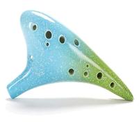 Ocarine Alto C in ceramica a 12 fori con cordino Ocarina in ceramica for principianti adulti Ocarina for apprendimento musicale for principianti Classico