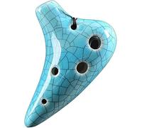 Ocarine Mini Ocarina in argilla a 6 fori Super High Pitch F (SSF), strumento a fiato incrinato a forma di sottomarino creativo, squisite decorazioni pendenti, regali for ragazze/ragazzi(Blue)