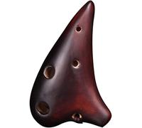 Ocarine Mini Ocarina in argilla affumicata a 6 fori Treble F (SF), strumento musicale nazionale a forma di sottomarino creativo, squisite decorazioni pendenti, cordino + materiale didattico